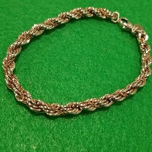 Tiffany & Co. Silver and 18K Gold Rope Bracelet